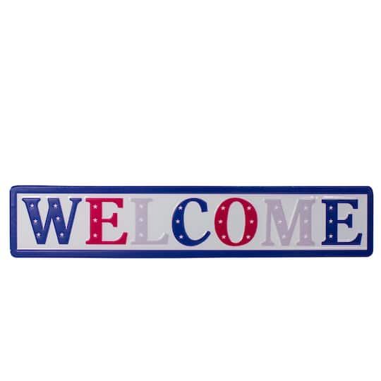 18" Metal Patriotic WELCOME Sign Wall Décor